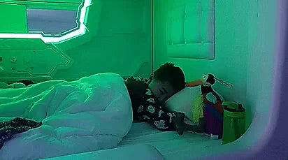 Ethan sleeping in zPods
