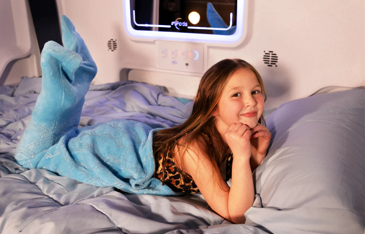Girl Smiling in a zPods Sensory Bed