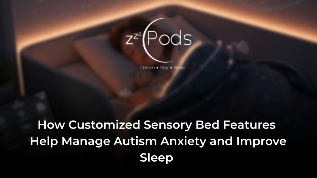 Customized sensory bed with dimmable LED lighting for autism anxiety