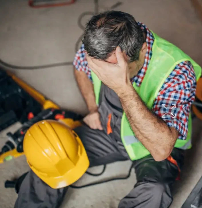 Exhausted Utility Worker