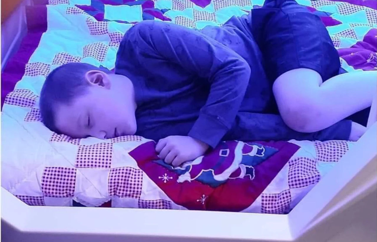 Boy Sleeping in a zPods Autism Bed